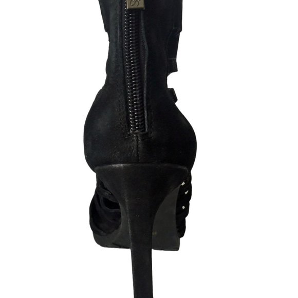 Jessica Simpson Berdet Black‎ Nubuck Pointed Toe  Zip Booties - Picture 5 of 9